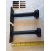A Pair of Hand Forged Wrought Iron Holdbacks With Button Ends